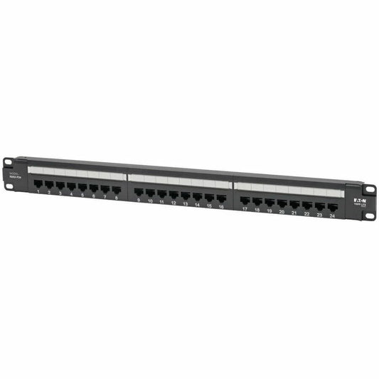 Tripp Lite by Eaton Cat6 24-Port Patch Panel - PoE+ Compliant 110/Krone 568A/B RJ45 Ethernet 1U Rack-Mount TAA