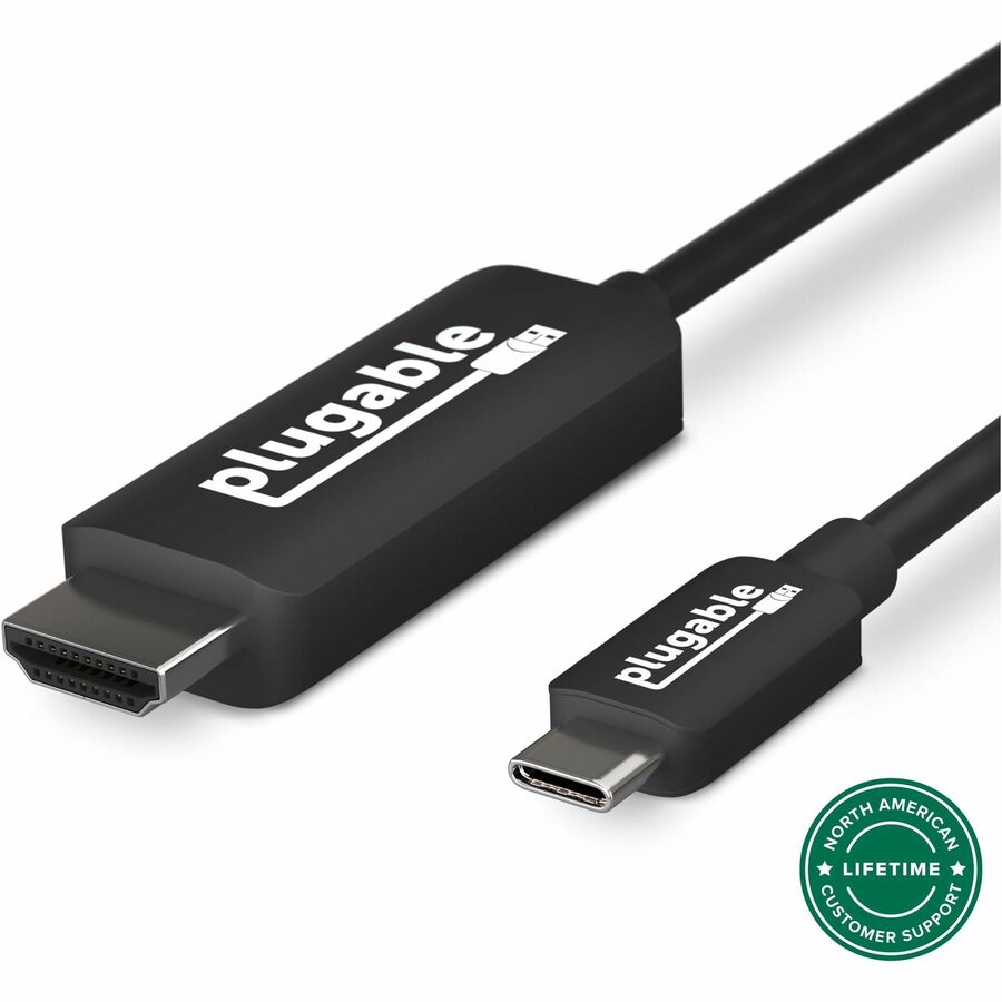 Plugable USB C to HDMI Adapter Cable - Connect USB-C or Thunderbolt 3 Laptops to HDMI Displays up to 4K@60Hz