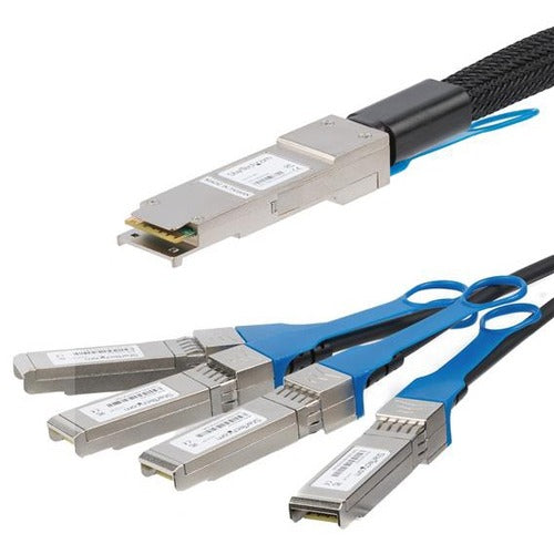 StarTech MSA Uncoded Compatible 2m QSFP+ to 4x SFP+ Direct Attach Breakout Cable - 40GbE - QSFP+ to 4x SFP+ Copper DAC 40 Gbps Low Power