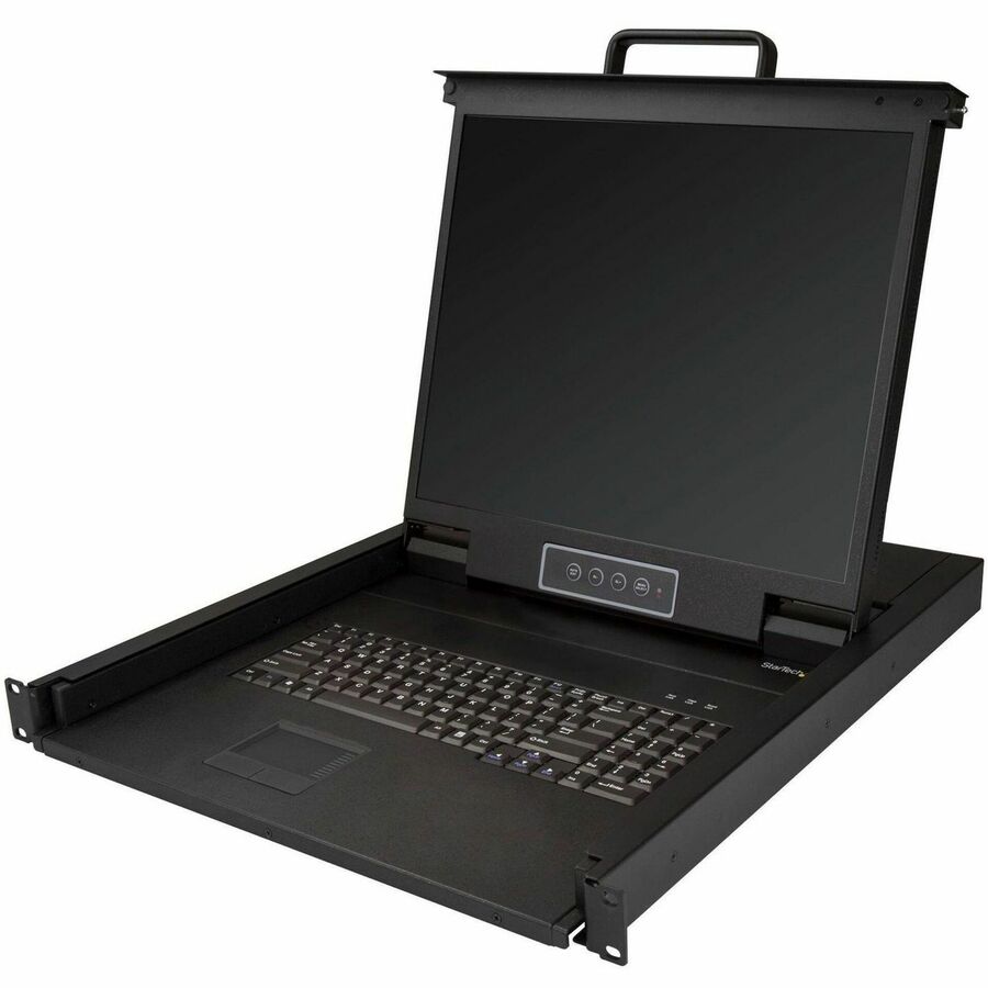 StarTech Rackmount KVM Console - 1U 19" LCD Monitor Single Port VGA KVM Server Rack Drawer includes Cables & Hardware - USB Support