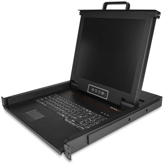 StarTech Rackmount KVM Console - 1U 17" LCD Monitor Single Port VGA KVM Server Rack Drawer includes Cables & Hardware - USB Support