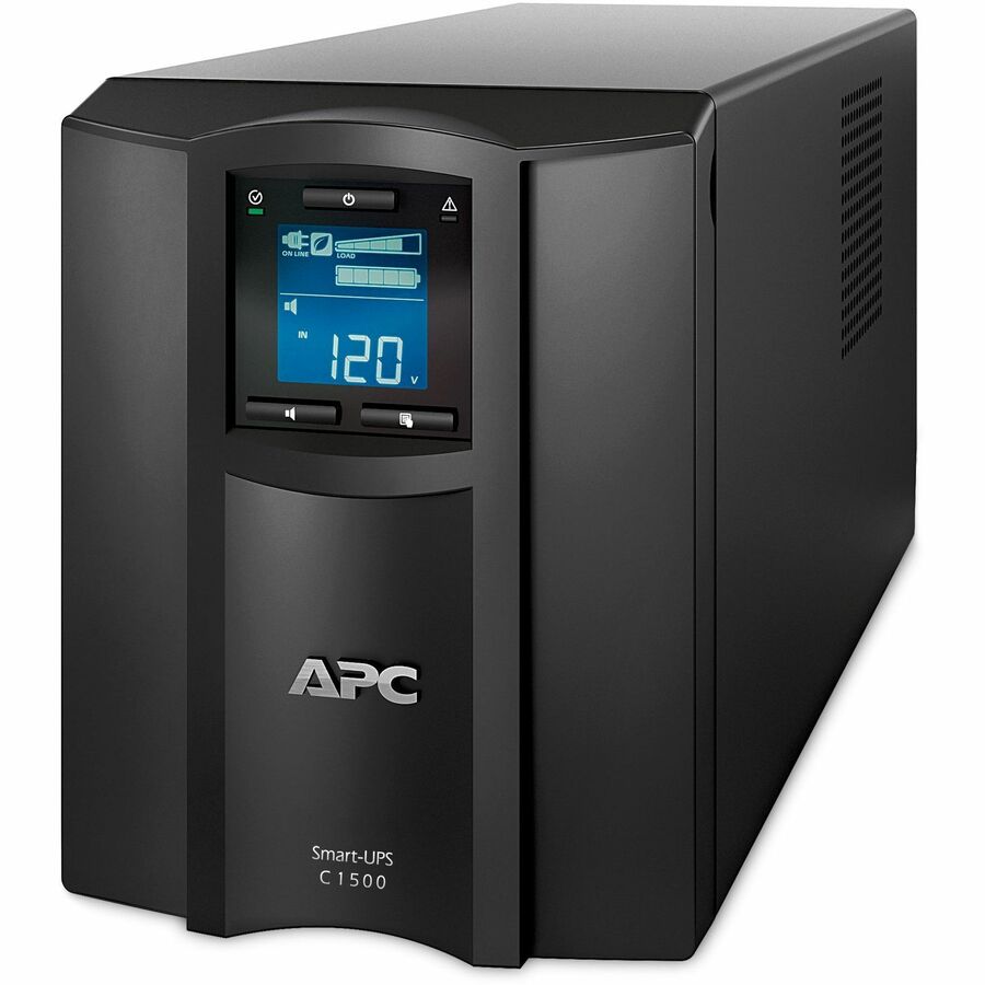 APC Smart-UPS C, Line Interactive, 1440VA, Tower, 120V, 8x NEMA 5-15R outlets, SmartConnect port, USB and Serial communication, AVR, Graphic LCD
