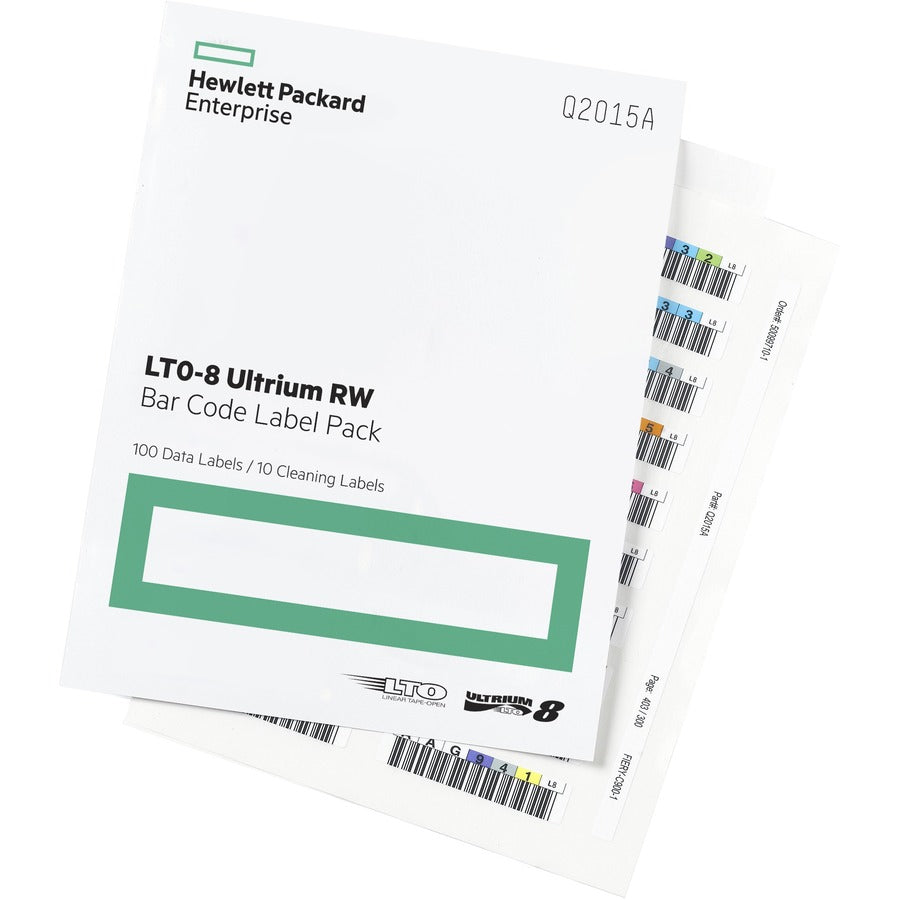 HPE LTO-8 Ultrium Re-writable Bar Code Label Pack