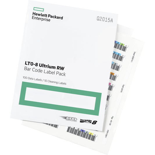 HPE LTO-8 Ultrium Re-writable Bar Code Label Pack