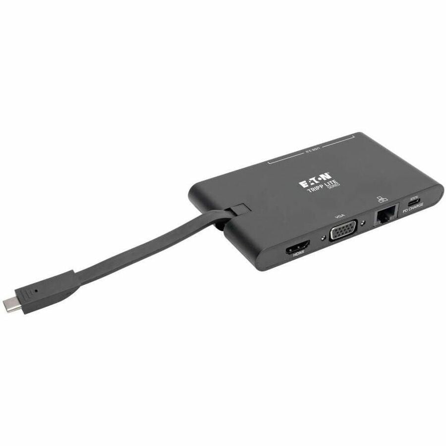 Tripp Lite by Eaton USB-C Dock - 4K HDMI VGA USB 3.x (5Gbps) USB-A/C Hub Gigabit Ethernet Memory Card Slots 100W PD Charging