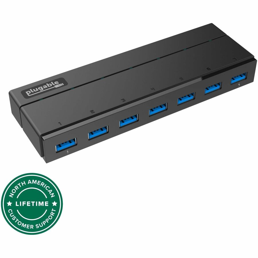Plugable 7-Port USB 3.0 Hub with 36W Power Adapter