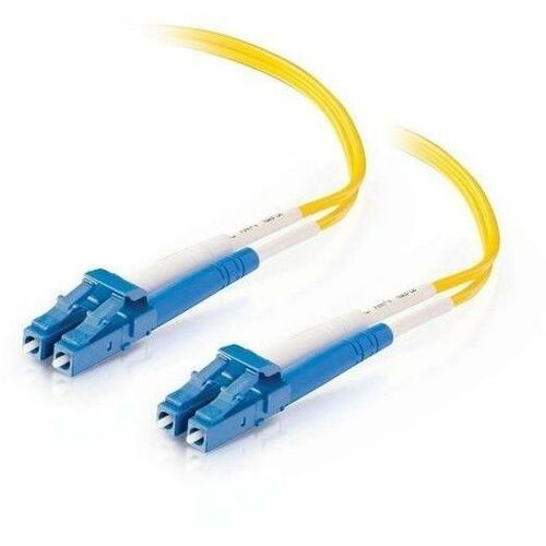 C2G 65.6ft (20m) LC-LC 9/125 OS2 Duplex Single-Mode PVC Fiber Optic Cable - Yellow