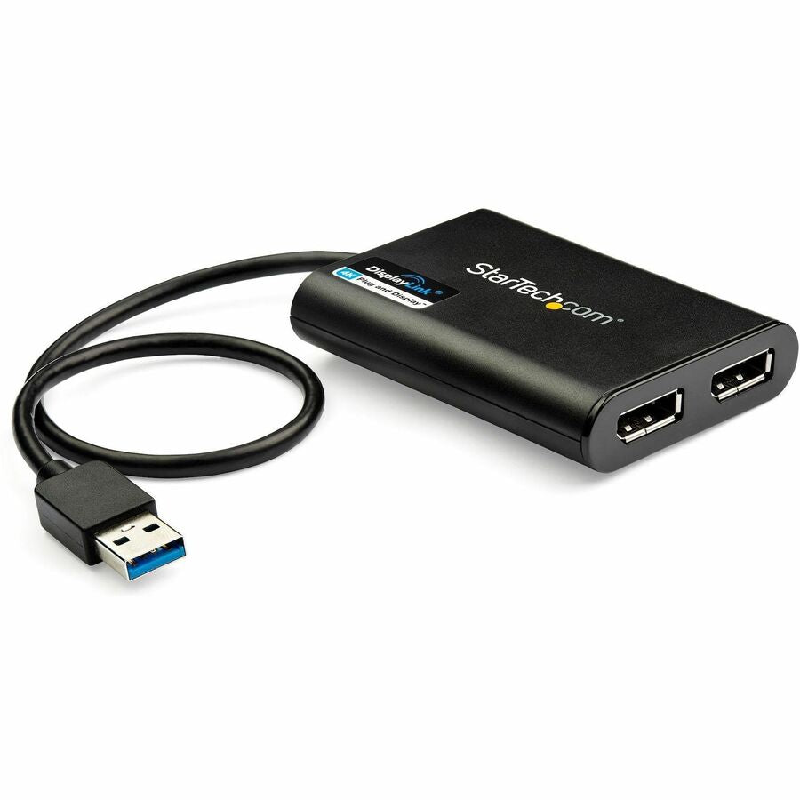 StarTech USB 3.0 to Dual DisplayPort Adapter, 4K 60Hz, USB to Dual DP Display Adapter, Dual DisplayPort Adapter for Mac/Windows