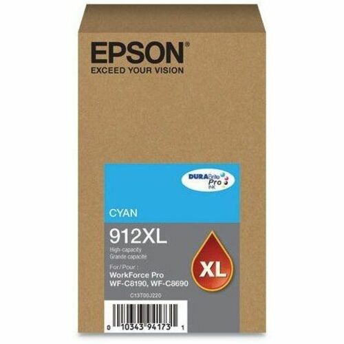 Epson DURABrite Pro 912XL Original High Yield Inkjet Ink Cartridge - Cyan Pack