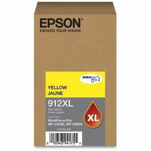 Epson DURABrite Pro 912XL Original High Yield Inkjet Ink Cartridge - Yellow Pack