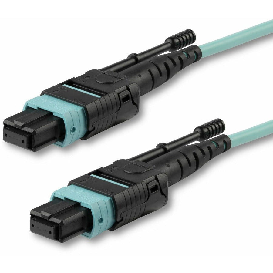 StarTech 5m (16.4ft) MTP(F)/PC OM3 Multimode Fiber Optic Cable, OFNP Plenum, 50/125&micro;m, 40G, Low Insertion Loss, MPO Fiber Jumper Cord