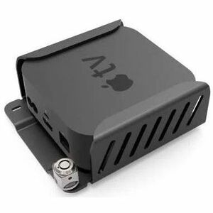 Compulocks Apple TV Security Mount (4th, 4k 1-2nd Gen) (2018-2021) with Cable Lock Black