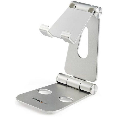 StarTech Phone and Tablet Stand - Foldable Universal Mobile Device Holder - Smartphones/Tablets - Adjustable Cell Phone Stand for Desk