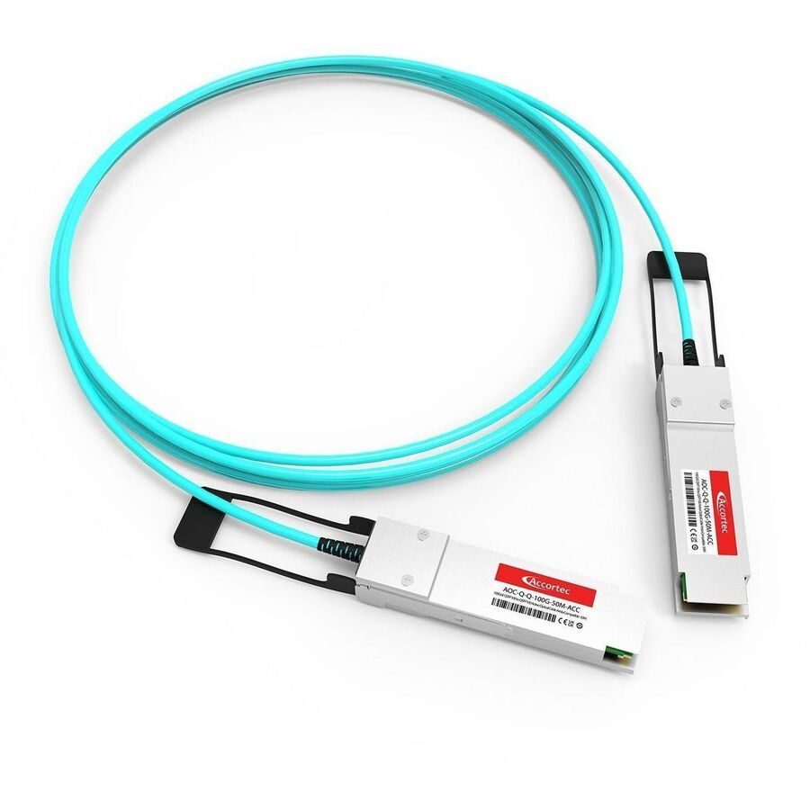 Accortec 100GbE QSFP100 to QSFP100 Active Optical Cable Arista Compatible- 50M