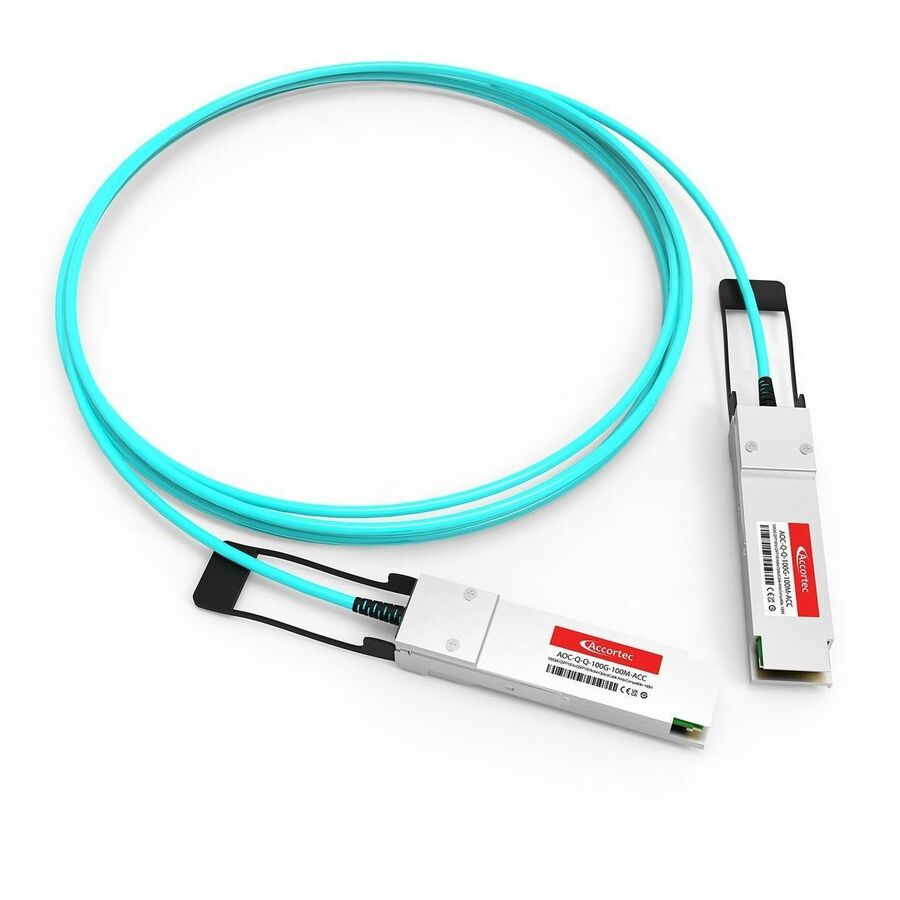 Accortec 100GbE QSFP100 to QSFP100 Active Optical Cable Arista Compatible- 100M