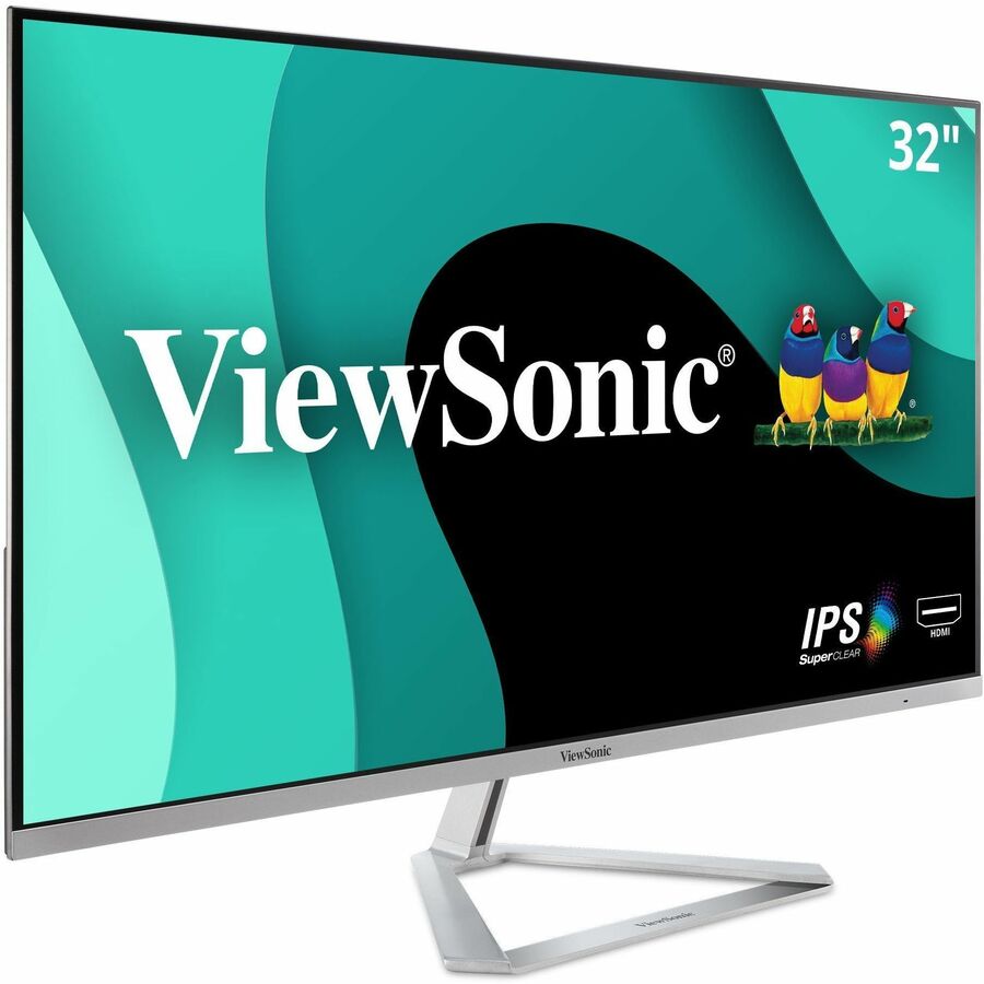 ViewSonic VX3276-MHD 32 Inch 1080p Monitor, IPS with Screen Split Capability and Eye Care Technology for Home and Office Entertainment, Ultra-Thin Bezels, DisplayPort for Daisy Chain, and HDMI Inputs