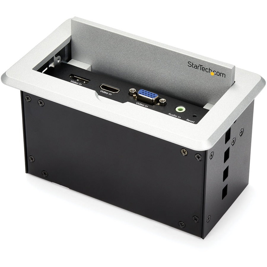 StarTech Conference Table Connectivity Box for A/V - USB Charging - LAN - HDMI / VGA / DisplayPort Inputs - HDMI Output - 4K