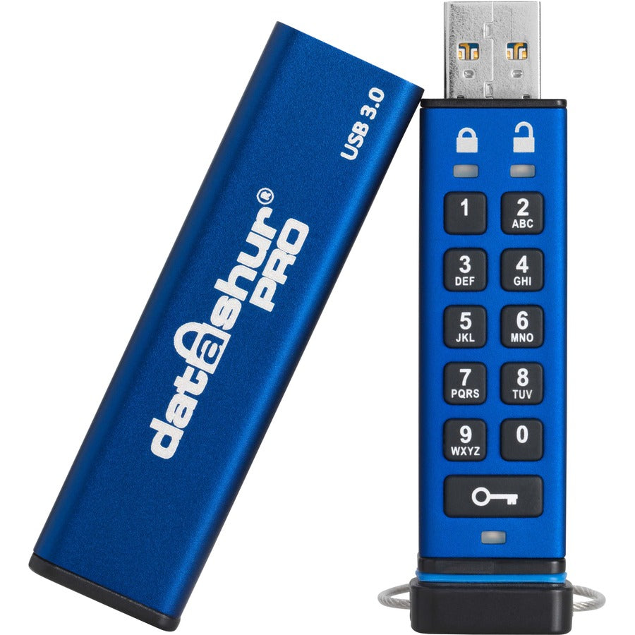 iStorage datAshur PRO 8 GB | Secure Flash Drive | FIPS 140-2 Level 3 Certified| NLNCSA DEP-V Certified | NATO Restricted Certified | PIN protected | Dust/Water Resistant