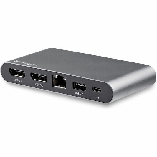StarTech USB C Dock - 4K Dual Monitor DisplayPort Docking Station - 100W Power Delivery Passthrough, GbE, 2x USB-A - Multiport Adapter