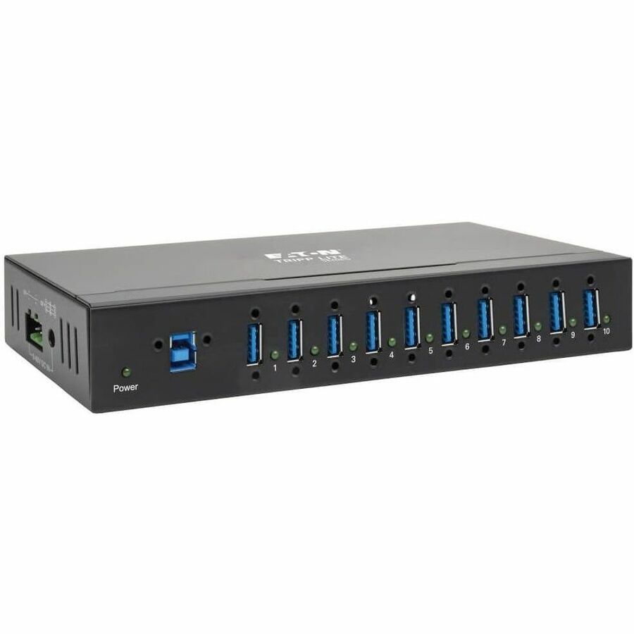 Tripp Lite by Eaton 10-Port Industrial-Grade USB 3.x (5Gbps) Hub - 20 kV ESD Immunity Metal Housing Mountable