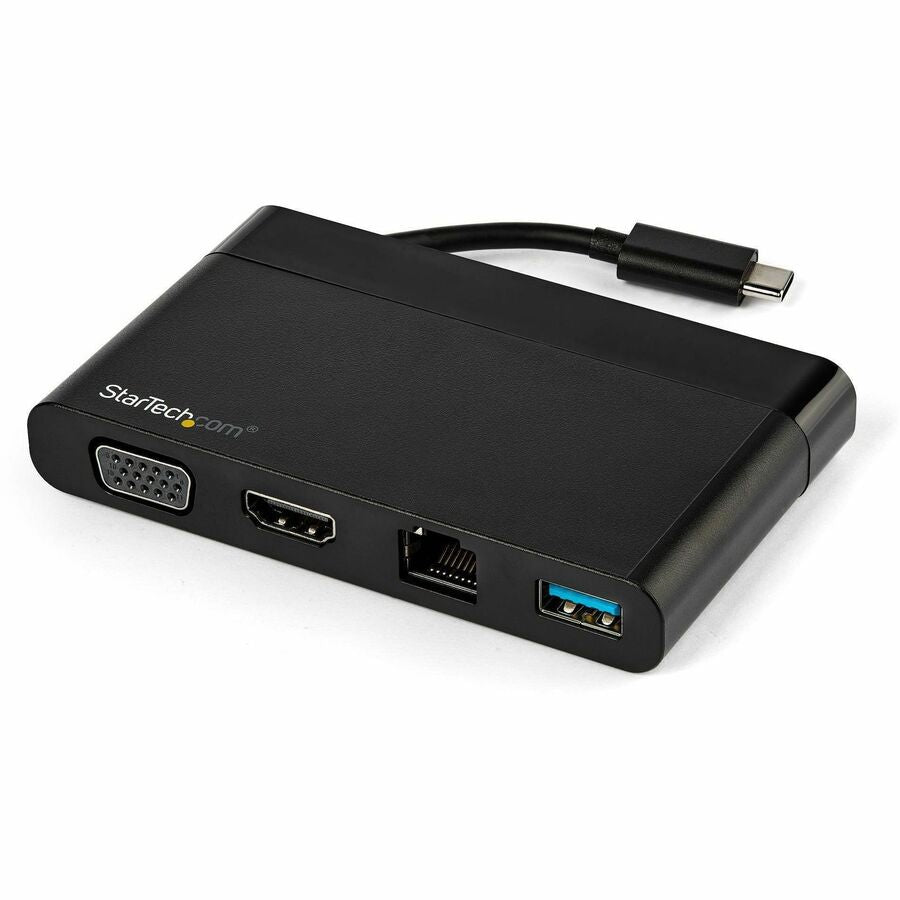 StarTech USB C Multiport Adapter with HDMI, VGA, Gb Ethernet & USB - USB C to 4K HDMI or 1080p VGA Adapter Mini Dock Hub - Travel Dock