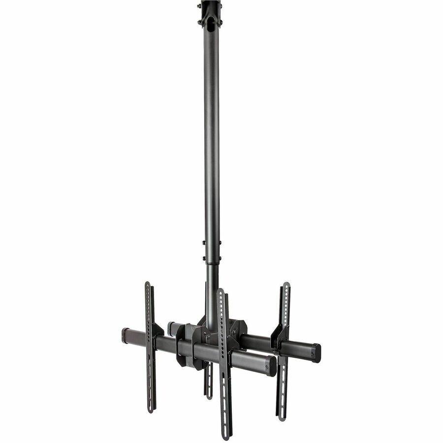 StarTech Dual TV Ceiling Mount, Back-to-Back Hanging Dual Screen VESA Pole Mount for 32"-75" TVs - Height Adjustable Telescopic Pole