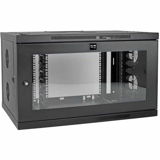 Tripp Lite by Eaton SmartRack 9U Low-Profile Switch-Depth-Plus Wall-Mount Mini Rack Enclosure Wide Acrylic Window