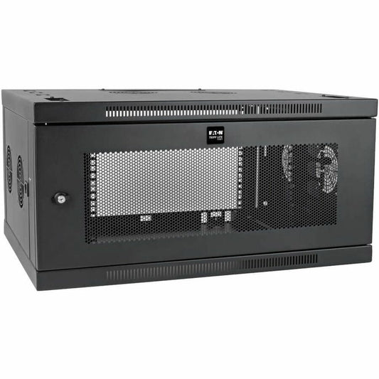 Tripp Lite by Eaton SmartRack 6U Low-Profile Switch-Depth-Plus Wall-Mount Mini Rack Enclosure Wide