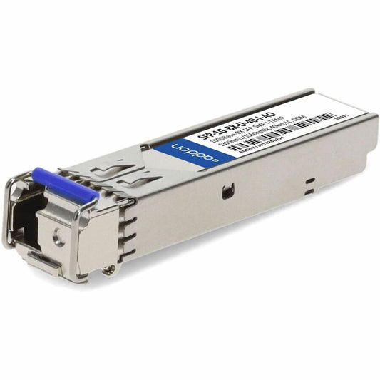 AddOn MSA and TAA Compliant 1000Base-BX SFP Transceiver (SMF, 1310nmTX/1550nmRX, 40km, LC, DOM, Rugged)