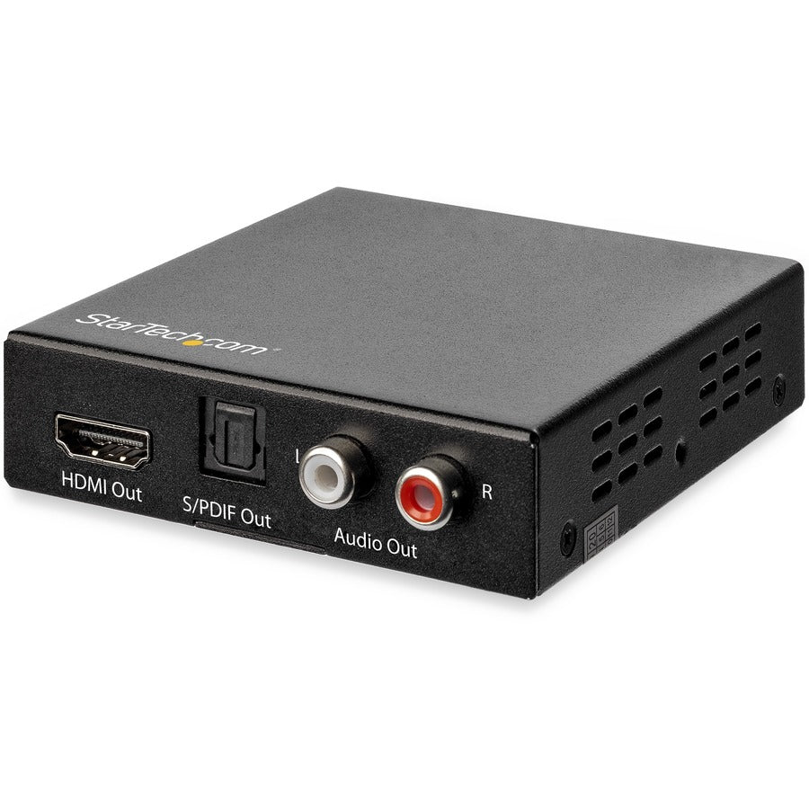 StarTech HDMI Audio Extractor with 40K 60Hz - HDMI Audio De-embedder - HDR - Toslink Optical Audio - Dual RCA Audio - HDMI 2.0