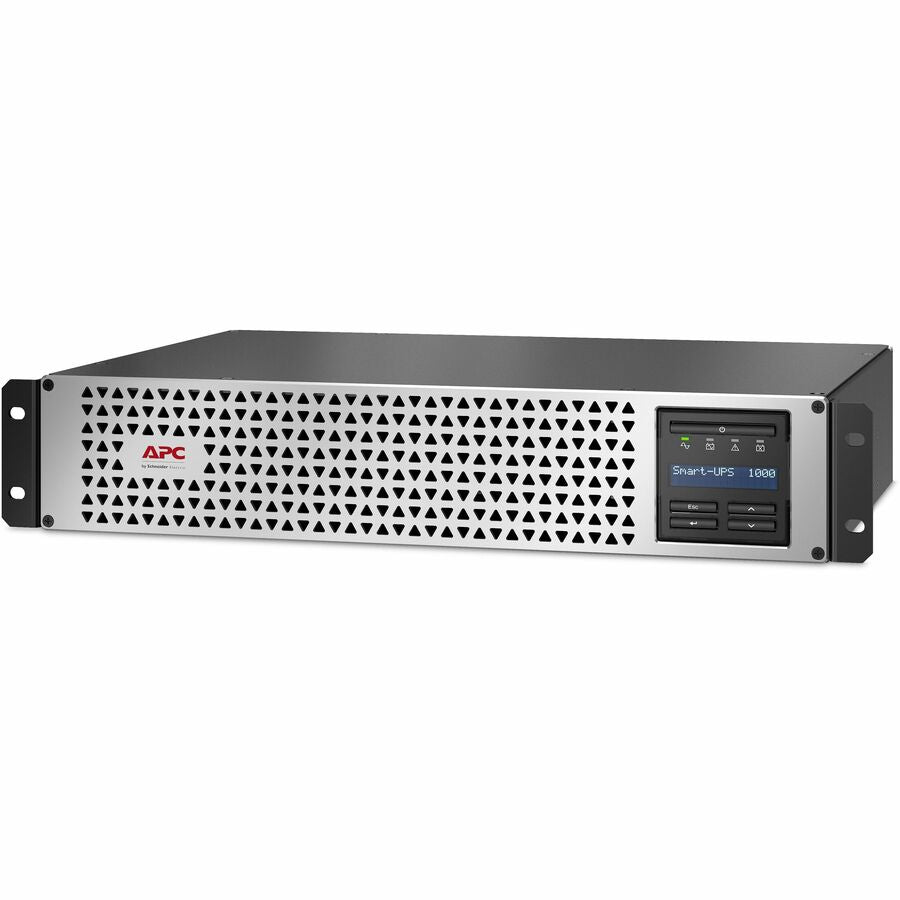 APC Smart-UPS, Line Interactive, 1000VA, Lithium-ion, Rackmount 2U, 120V, 6x NEMA 5-15R outlets, SmartConnect Port+SmartSlot, Short Depth, AVR, LCD