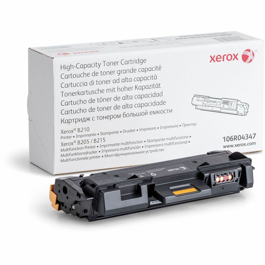 Xerox Genuine Xerox B205/B210/B215 Multifunction Printer Black High capacity Toner Cartridge (3000 Pages) - 106R04347