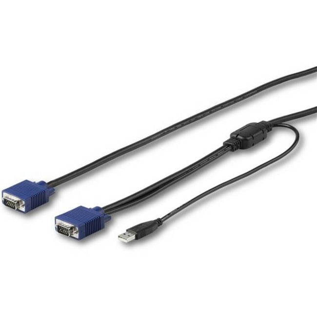 StarTech 15 ft. (4.6 m) USB KVM Cable for StarTech Rackmount Consoles - VGA and USB KVM Console Cable (RKCONSUV15)