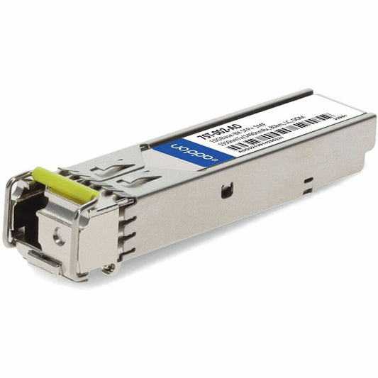 AddOn Accedian&reg; 7ST-002 Compatible TAA 10GBase-BX SFP+ Transceiver (SMF, 1550nmTx/1490nmRx, 80km, LC, DOM, -40 to 85C)