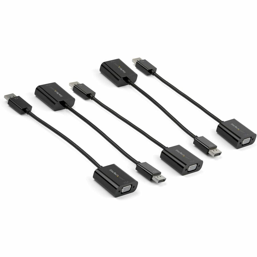 StarTech 5-Pack DisplayPort to VGA Adapter - DisplayPort 1.2 to VGA Monitor Active Adapter - DP to VGA Video Converter Dongle - M/F