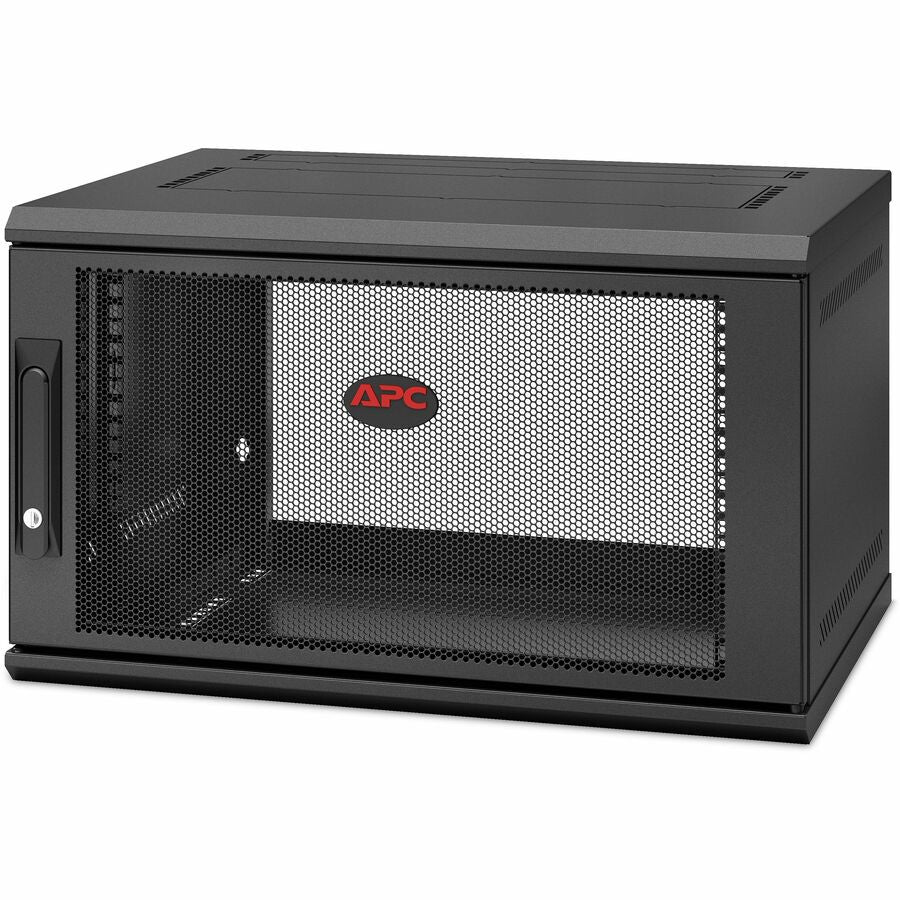 APC NetShelter 6U Wallmount Rack Enclosure Cabinet Single Hinged Switch Depth