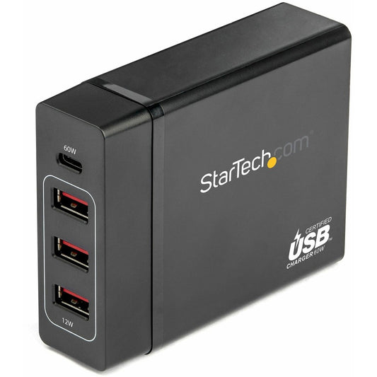 StarTech USB-C Charging Station, 72W, 1x USB-C + 3x USB-A, Portable Charger with PD, Laptop Replacement Charger, USB-C Power Adapter