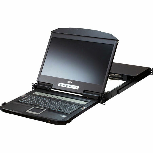 ATEN 4-Port USB HDMI Multi-View Dual Rail WideScreen LCD KVM Switch