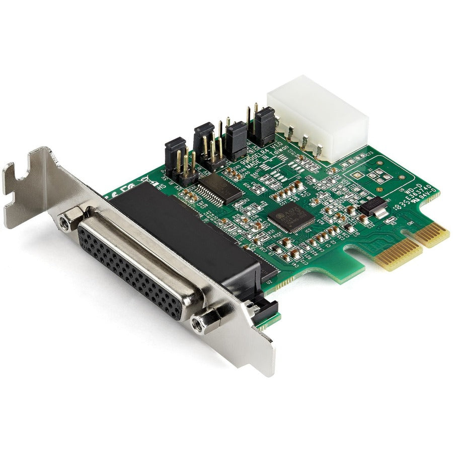 StarTech 4-port PCI Express RS232 Serial Adapter Card, PCIe Serial DB9 Controller Card 16950 UART, Low Profile, Windows/Linux, TAA