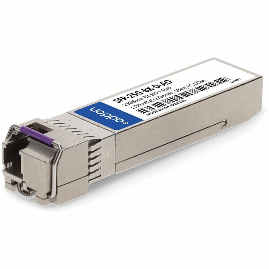 AddOn Cisco&reg; SFP-25G-BX-D Compatible TAA 25GBase-BX SFP28 Transceiver (SMF, 1330nmTx/1270nmRx, 10km, LC, DOM)