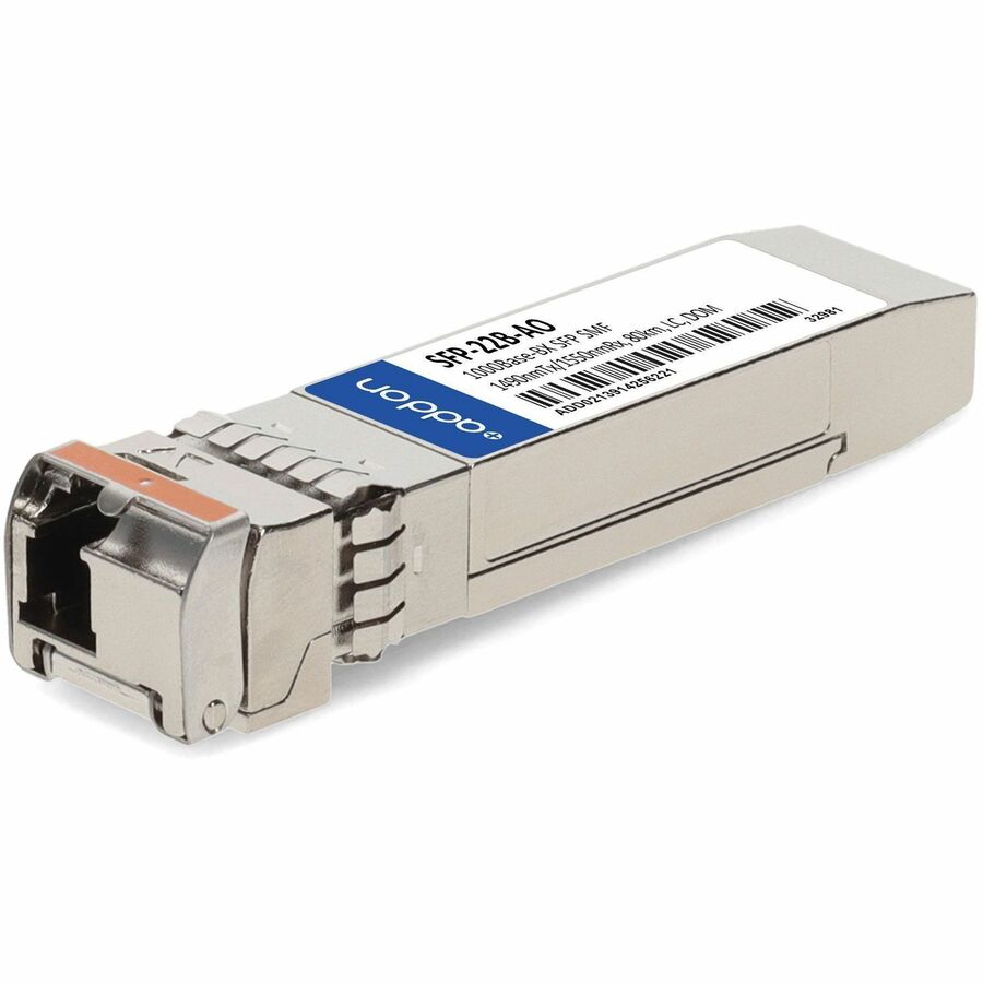 AddOn Rad&reg; SFP-22B Compatible TAA 1000Base-BX SFP Transceiver (SMF, 1570nmTx/1490nmRx, 80km, LC, DOM)