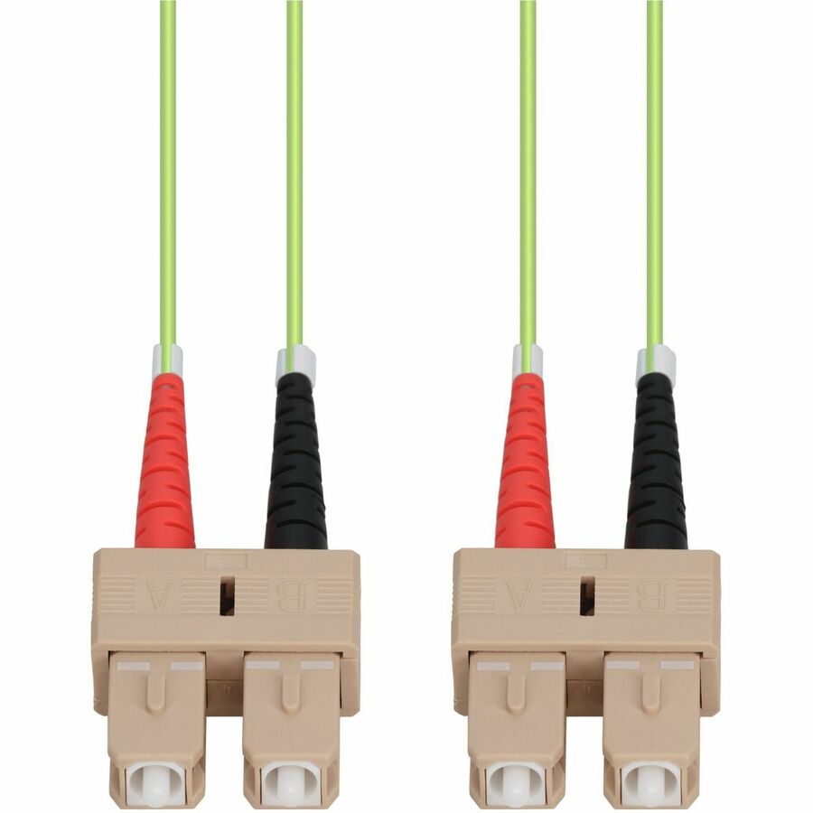 AddOn 7m SC to SC Lime Green OM5 Duplex OFNR (Riser-Rated) Fiber Patch Cable, MMF (Multi Mode), 50/125