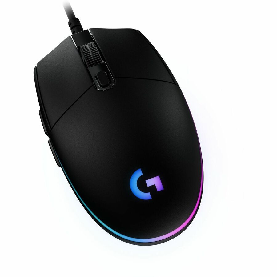 Logitech G203 Wired Gaming Mouse, 8,000 DPI, Rainbow Optical Effect LIGHTSYNC RGB, 6 Programmable Buttons, Black