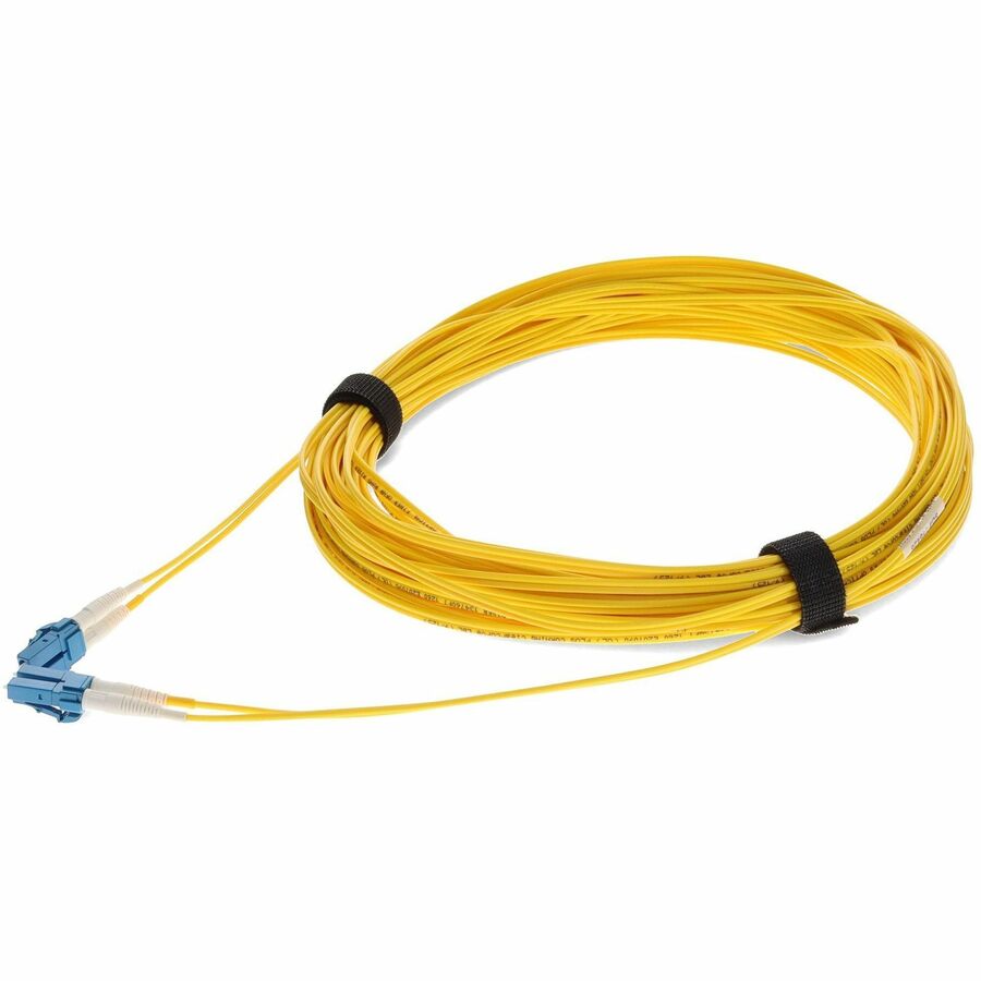 23M LC TO LC YELLOW OS2 DUPLEX OFNR (RISER-RATED) SMF FIBER PATCH CABLE