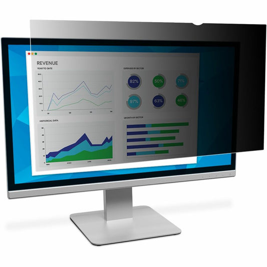 3M Privacy Filter for 24in Full Screen Monitor, 16:9, PF240W9E Black, Matte