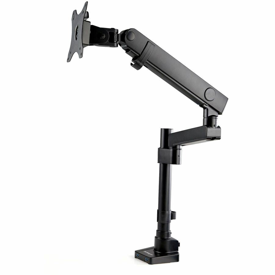 StarTech Desk Mount Monitor Arm with 2x USB 3.0 ports for VESA Display up to 34" (17.6lb/8kg), C-Clamp/Grommet, Mechanical Spring
