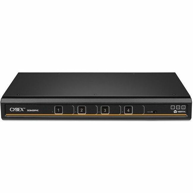 Vertiv Cybex SC800 Secure KVM | Single | 4 Port Universal DisplayPort | USB-C | NIAP version 4.0 Certified (SC840DPHC-400)