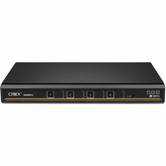 Vertiv Cybex SC800 Secure KVM | Single | 4 Port Universal DisplayPort | USB-C | NIAP version 4.0 Certified (SC840DPHC-400)