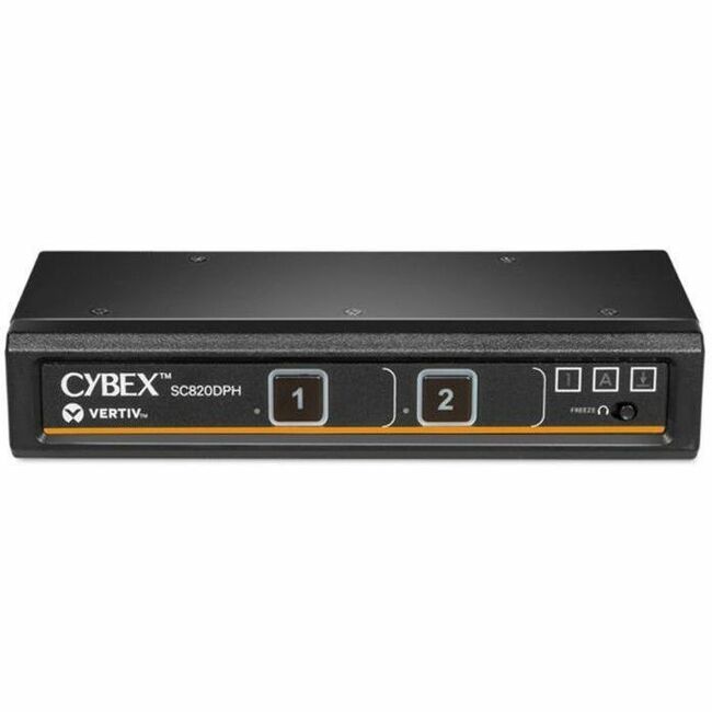 VERTIV Cybex SC820DPH-400 KVM SwitchboxVertiv Cybex SC800 Secure KVM | Single Head | 2 Port Universal DisplayPort | NIAP version 4.0 Certified (SC820DPH-400)