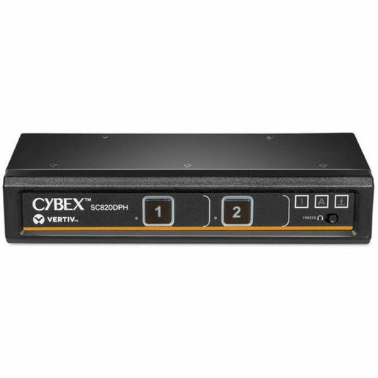 VERTIV Cybex SC820DPH-400 KVM SwitchboxVertiv Cybex SC800 Secure KVM | Single Head | 2 Port Universal DisplayPort | NIAP version 4.0 Certified (SC820DPH-400)